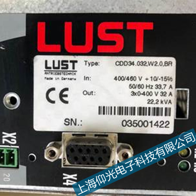 LUST魯斯特CDD32.003.C2.1.PC1伺服驅動器紅燈閃爍維修